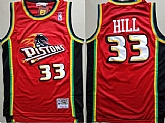 Pistons 33 Grant Hill Red Hardwood Classics Stitched NBA Jersey,baseball caps,new era cap wholesale,wholesale hats